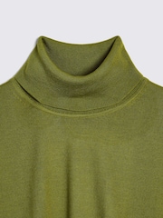 MOSS Green Merino Blend Roll Neck Jumper - Image 5 of 5