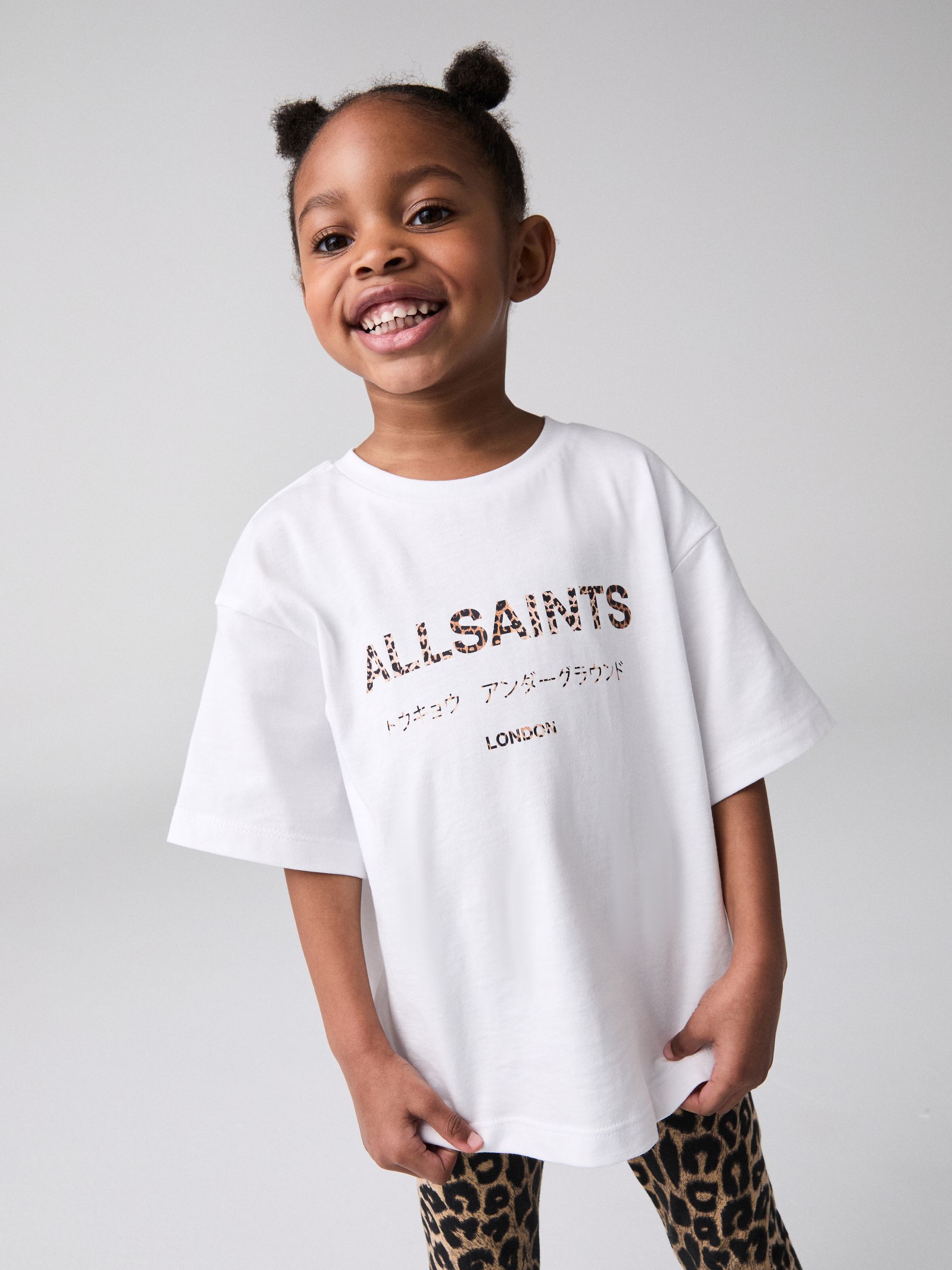 Buy smALLSAINTS Leopard Oversized Younger Girls Underground T