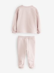 smALLSAINTS Pink Younger Girls Oversized Tierra Sweatshirt and Joggers Set - Image 5 of 7