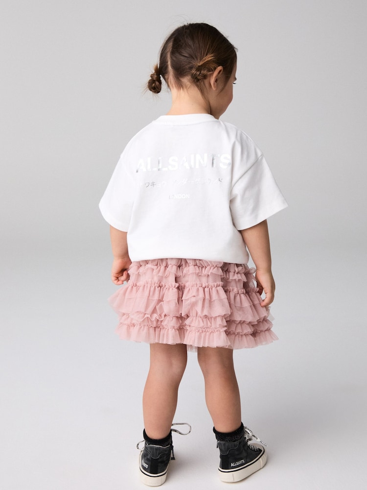 smALLSAINTS Younger Girls Jen Tulle Asymmetric Mesh Skirt - Изображение 2 из 8