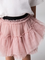 smALLSAINTS Younger Girls Jen Tulle Asymmetric Mesh Skirt - Изображение 3 из 8