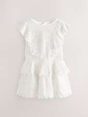 smALLSAINTS White Younger Girls Frill Lace Dress - Image 1 of 5