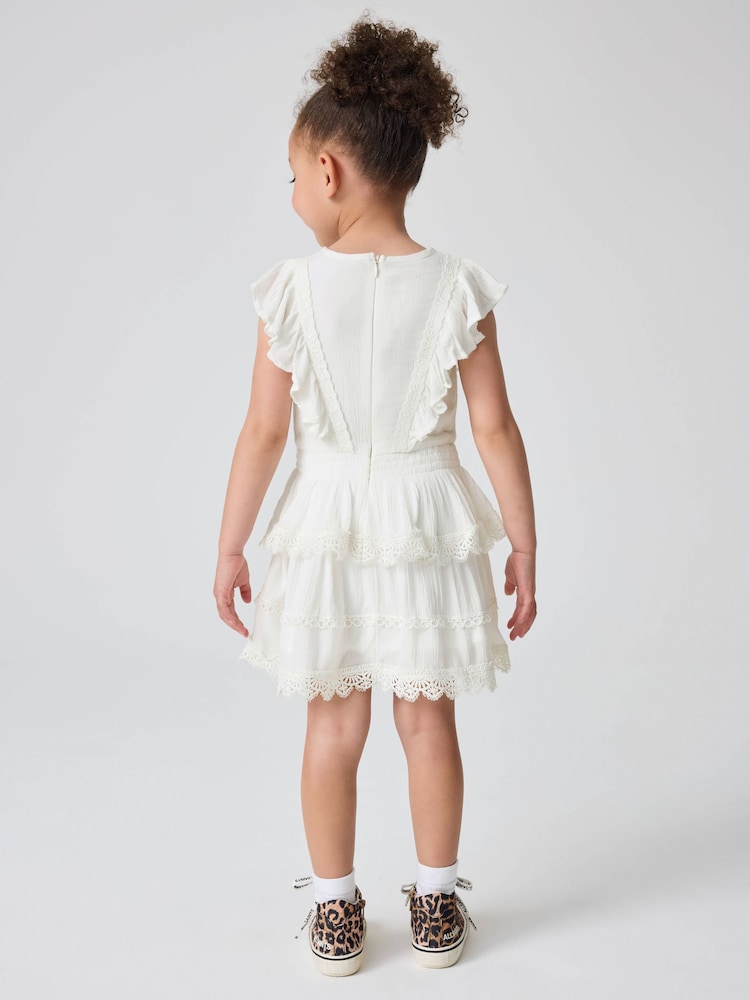 smALLSAINTS White Younger Girls Frill Lace Dress - Image 2 of 5
