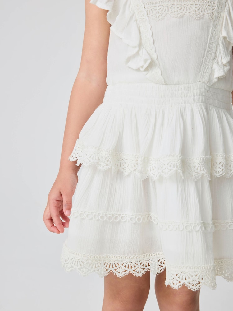 smALLSAINTS White Younger Girls Frill Lace Dress - Image 4 of 4