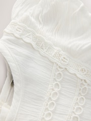 smALLSAINTS White Younger Girls Frill Lace Dress - Image 7 of 9