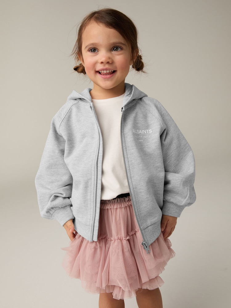 smALLSAINTS Younger Girls Oversized Underground Zip Through Hoodie - Image 1 of 8