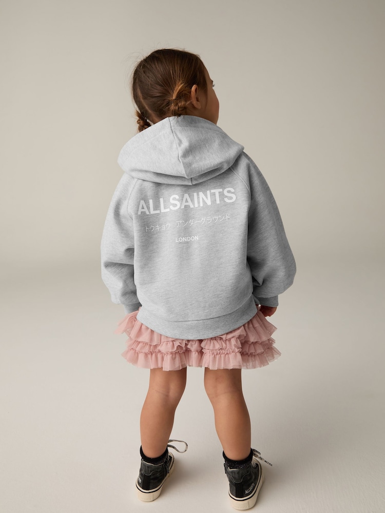 smALLSAINTS Younger Girls Oversized Underground Zip Through Hoodie - Image 3 of 8