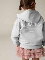 smALLSAINTS Younger Girls Oversized Underground Zip Through Hoodie - Image 4 of 8
