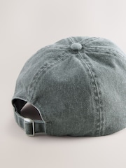 Washed Charcoal Grey 100% Cotton Baseball Cap Hat (3mths-16yrs) - Image 4 of 5
