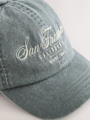 Washed Charcoal Grey 100% Cotton Baseball Cap Hat (3mths-16yrs) - Image 5 of 5