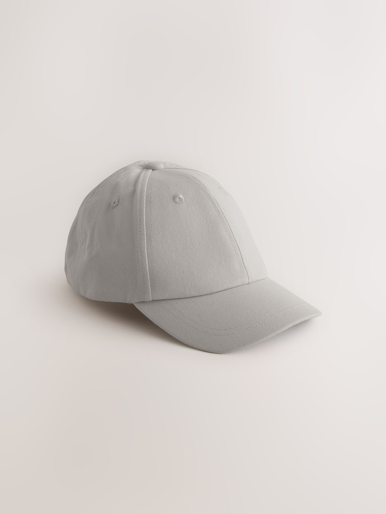 Grey/Charcoal Baseball 100% Cotton Caps 2 Pack (3mths-16yrs) - Image 2 of 4