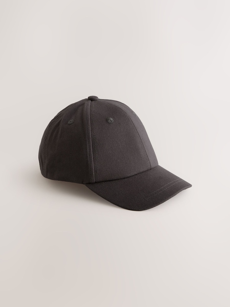 Grey/Charcoal Baseball 100% Cotton Caps 2 Pack (3mths-16yrs) - Image 3 of 4