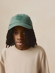 Washed Green 100% Cotton Baseball Cap Hat (3mths-16yrs) - Image 1 of 6