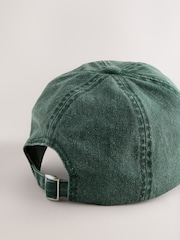 Washed Green 100% Cotton Baseball Cap Hat (3mths-16yrs) - Image 6 of 6