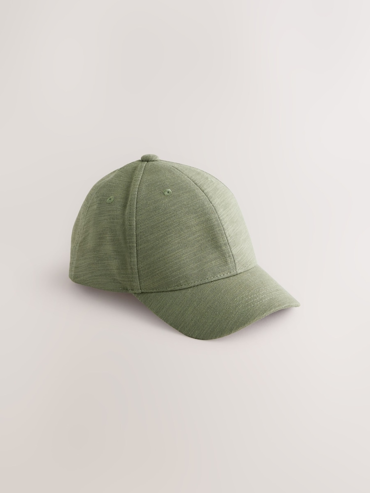 Khaki Green Jersey Baseball 100% Cotton Cap (3mths-16yrs) - Image 1 of 3
