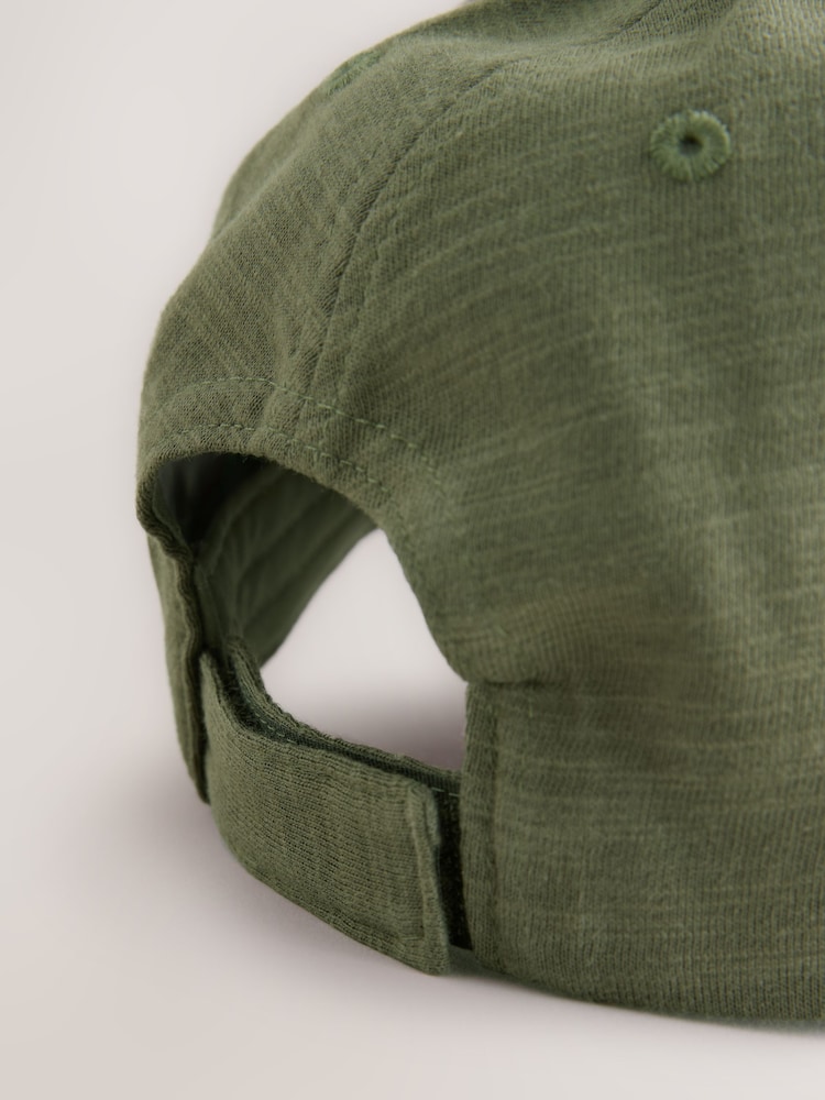 Khaki Green Jersey Baseball 100% Cotton Cap (3mths-16yrs) - Image 3 of 3