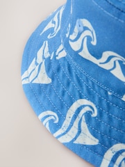 Seaside Print Print Reversible Bucket 100% Cotton Hat (3mths-10yrs) - Image 3 of 3
