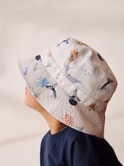 Sea Creature Print 100% Cotton Bucket Hat (3mths-10yrs) - Image 2 of 5
