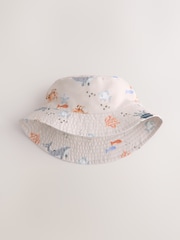 Sea Creature Print 100% Cotton Bucket Hat (3mths-10yrs) - Image 3 of 5