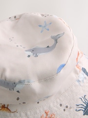 Sea Creature Print 100% Cotton Bucket Hat (3mths-10yrs) - Image 5 of 5