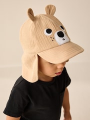 Brown Bear Legionnaire 100% Cotton Hat (3mths-10yrs) - Image 1 of 6