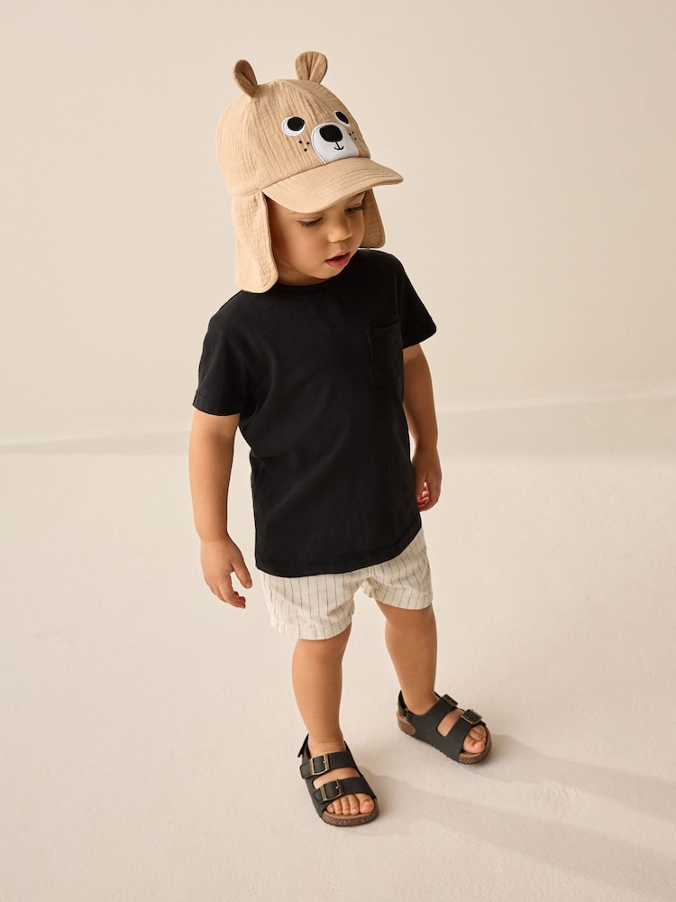 Brown Bear Legionnaire 100% Cotton Hat (3mths-10yrs) - Image 2 of 6