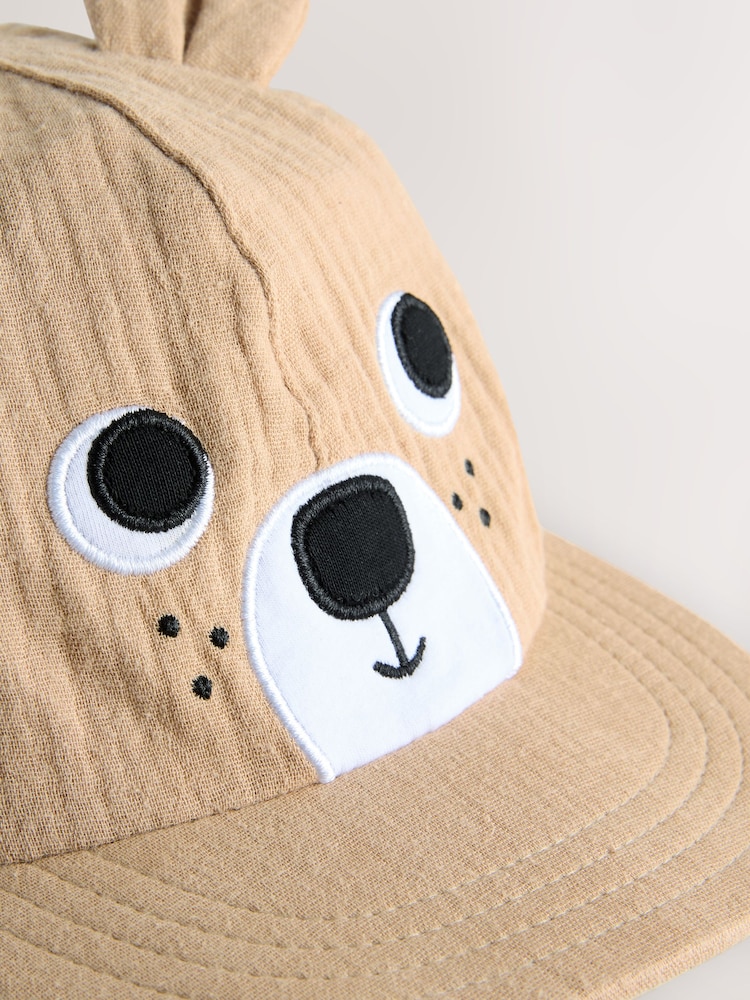 Brown Bear Legionnaire 100% Cotton Hat (3mths-10yrs) - Image 5 of 6