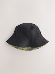 Camouflage/Black 100% Cotton Reversible Bucket Hat (1-16yrs) - Image 2 of 8