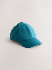 Teal Blue Canvas 100% Cotton Cap 1-16 years (3mths-16yrs) - Image 1 of 3