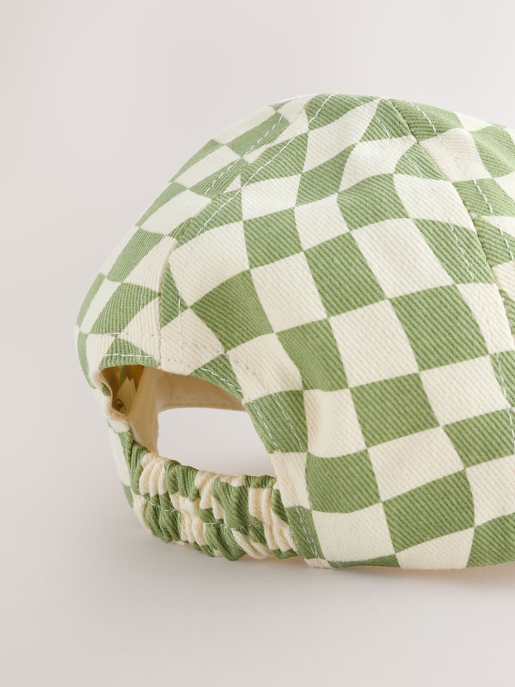 Green Check Baseball 100% Cotton Cap (3mths-10yrs) - Image 3 of 3