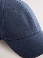 Navy Marl Jersey Baseball 100% Cotton Cap (3mths-16yrs) - Image 2 of 3