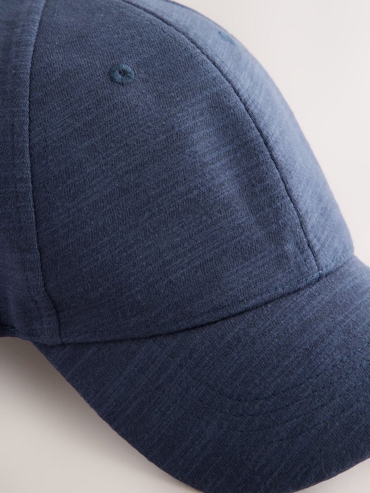 Navy Marl Jersey Baseball 100% Cotton Cap (3mths-16yrs) - Image 2 of 3