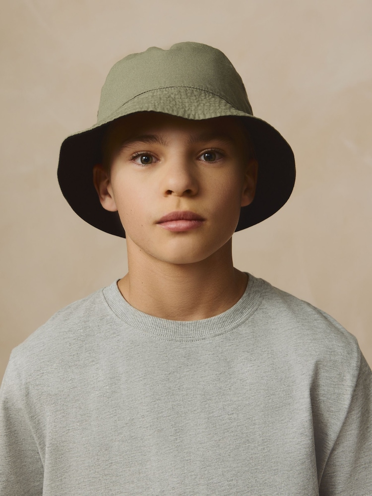 100% Cotton Reversible Bucket Hat (3mths-16yrs) - Image 1 of 4