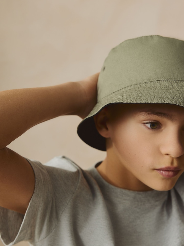 100% Cotton Reversible Bucket Hat (3mths-16yrs) - Image 4 of 4