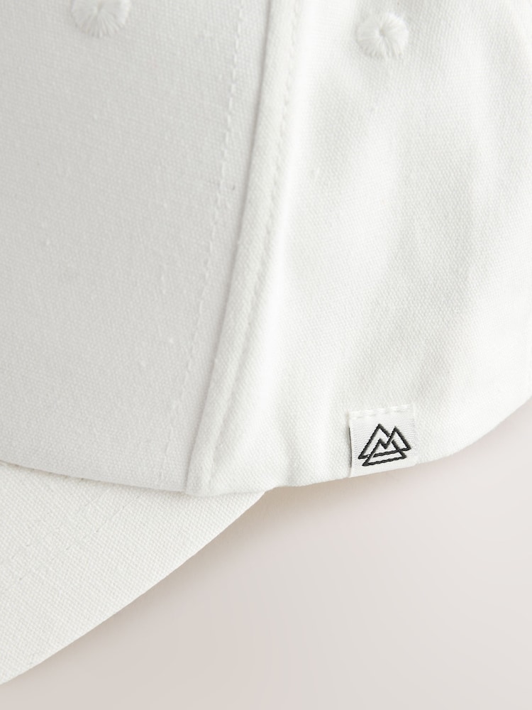 White Canvas 100% Cotton Cap 1-16 years (3mths-16yrs) - Image 5 of 6