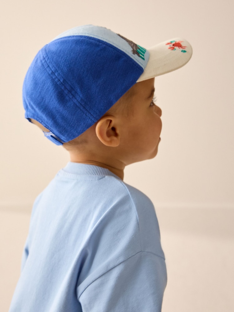 Blue Seaside Baseball Cap Hat (3mths-10yrs) - Image 2 of 3