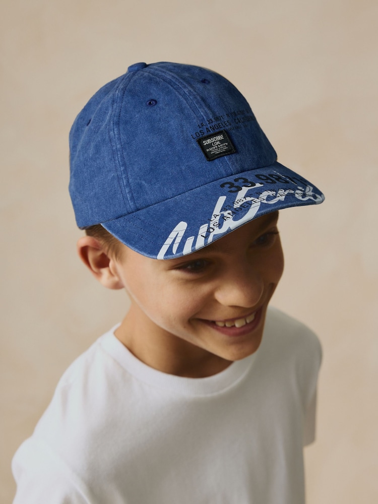 Blue Subscribe - 100% Cotton Baseball Cap Hat (1-16yrs) - Imagen 1 de 6