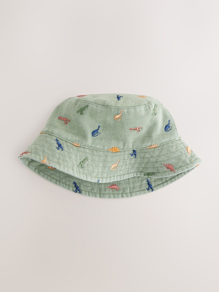 Dino Emb Vert - Chapeau baquet (3mths-10yrs) - Image 4 of 6