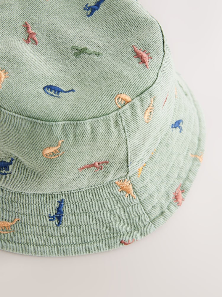 Dino Emb Vert - Chapeau baquet (3mths-10yrs) - Image 5 of 6