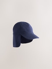 Navy Blue Legionnaire 100% Cotton Hat (3mths-10yrs) - Image 3 of 5