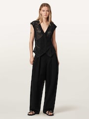 AllSaints Black Vera Top - Image 2 of 6