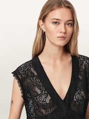 AllSaints Black Vera Top - Image 3 of 6