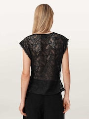 AllSaints Black Vera Top - Image 4 of 6