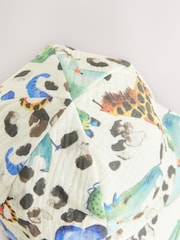 Watercolour Animal Print Legionnaire 100% Cotton Hat (3mths-10yrs) - Image 5 of 5