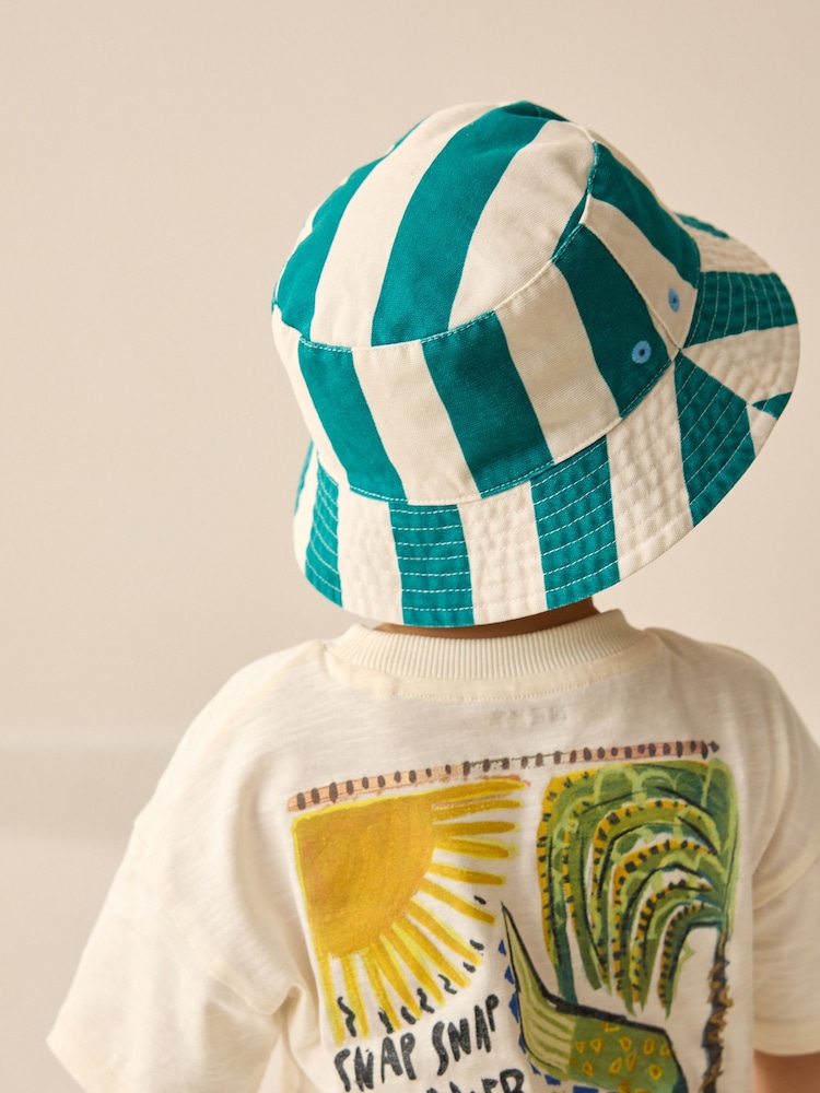 Green Stripe Bucket Hat (3mths-16yrs) - Image 2 of 6