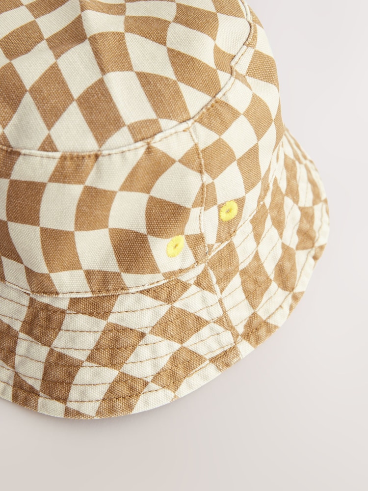 Rust Check Bucket Hat (3mths-16yrs) - Image 2 of 3