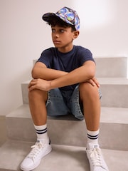 Football Print 100% Cotton Baseball Cap Hat (1-16yrs) - Image 3 of 6