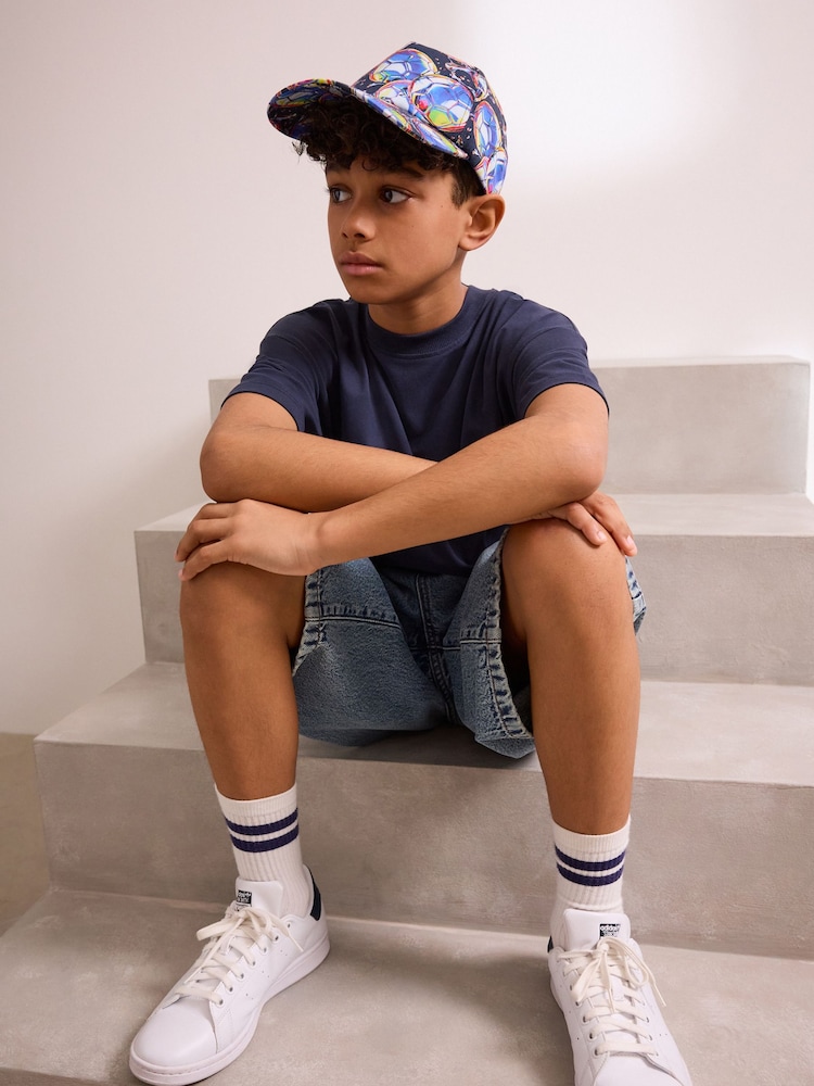 Football Print 100% Cotton Baseball Cap Hat (1-16yrs) - Image 3 of 6