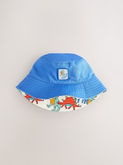 Multi Dinosaur Print Reversible Bucket 100% Cotton Hat (3mths-10yrs) - Image 2 of 4
