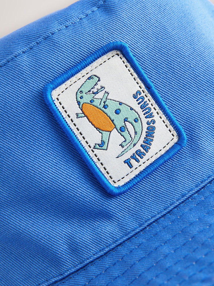 Multi Dinosaur Print Reversible Bucket 100% Cotton Hat (3mths-10yrs) - Image 4 of 4